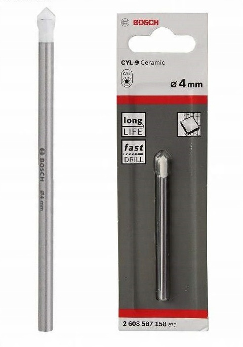 

Bosch Wiertło Do Płytek Szkła 4 mm CYL-9 Ceramic