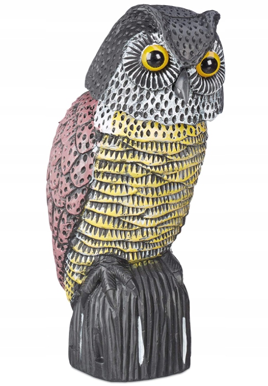 SOWA FIGURKA OGRODOWA OZDOBNA ODSTRASZACZ