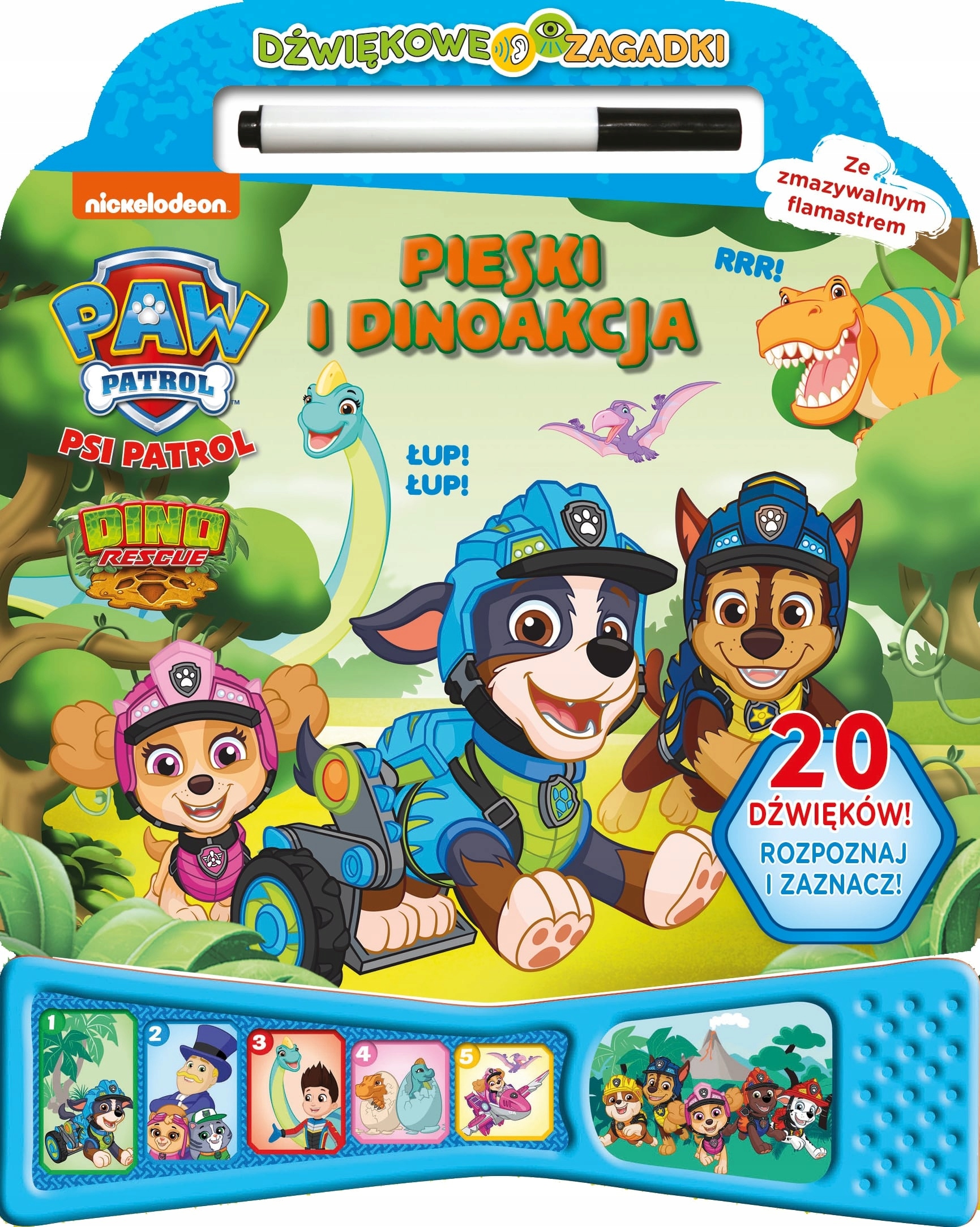 

Psi Patrol Dźwiękowe zagadki Pieski i dinoakcja