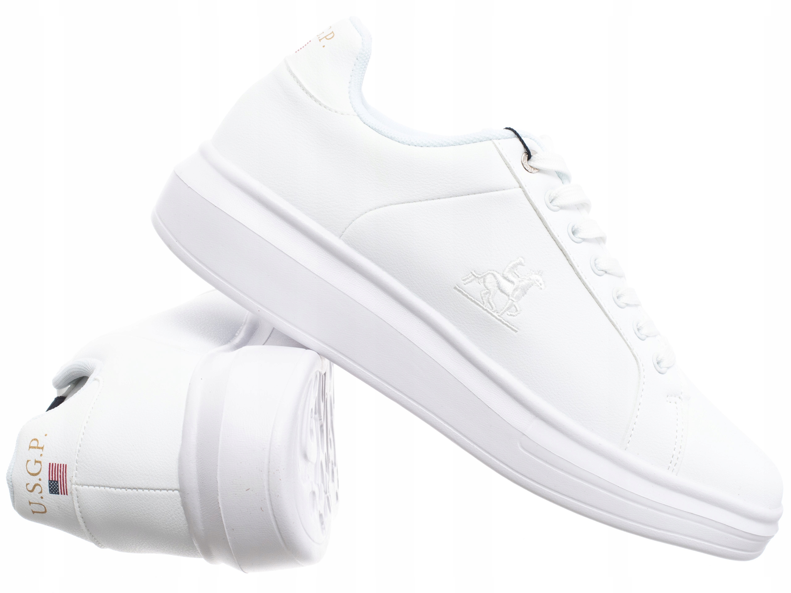 U.s. Grand Polo Buty Męskie klasyczne białe lekkie niskie modne