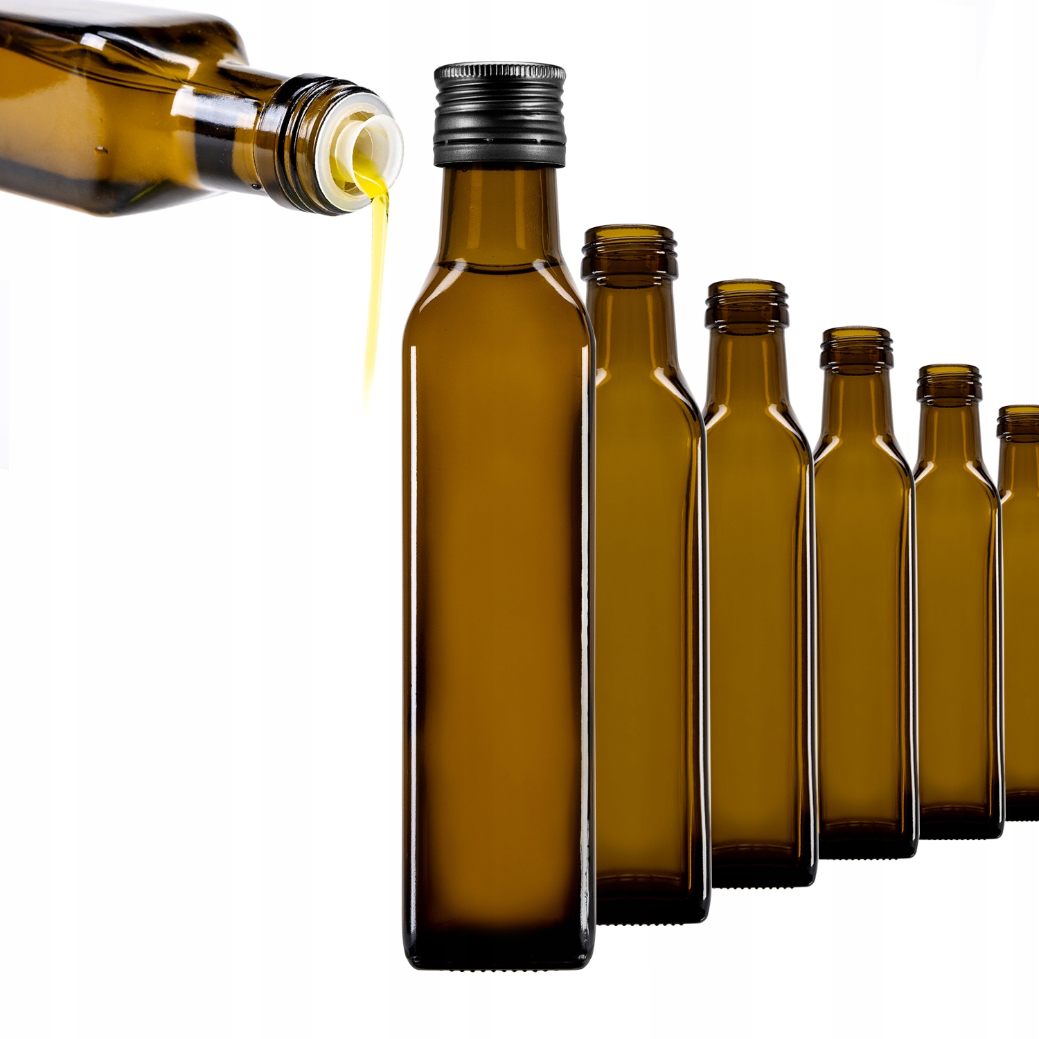 40 x Lahve na olej likéry korek nekapající dávkovač 0,25 L 250 ML Marasca