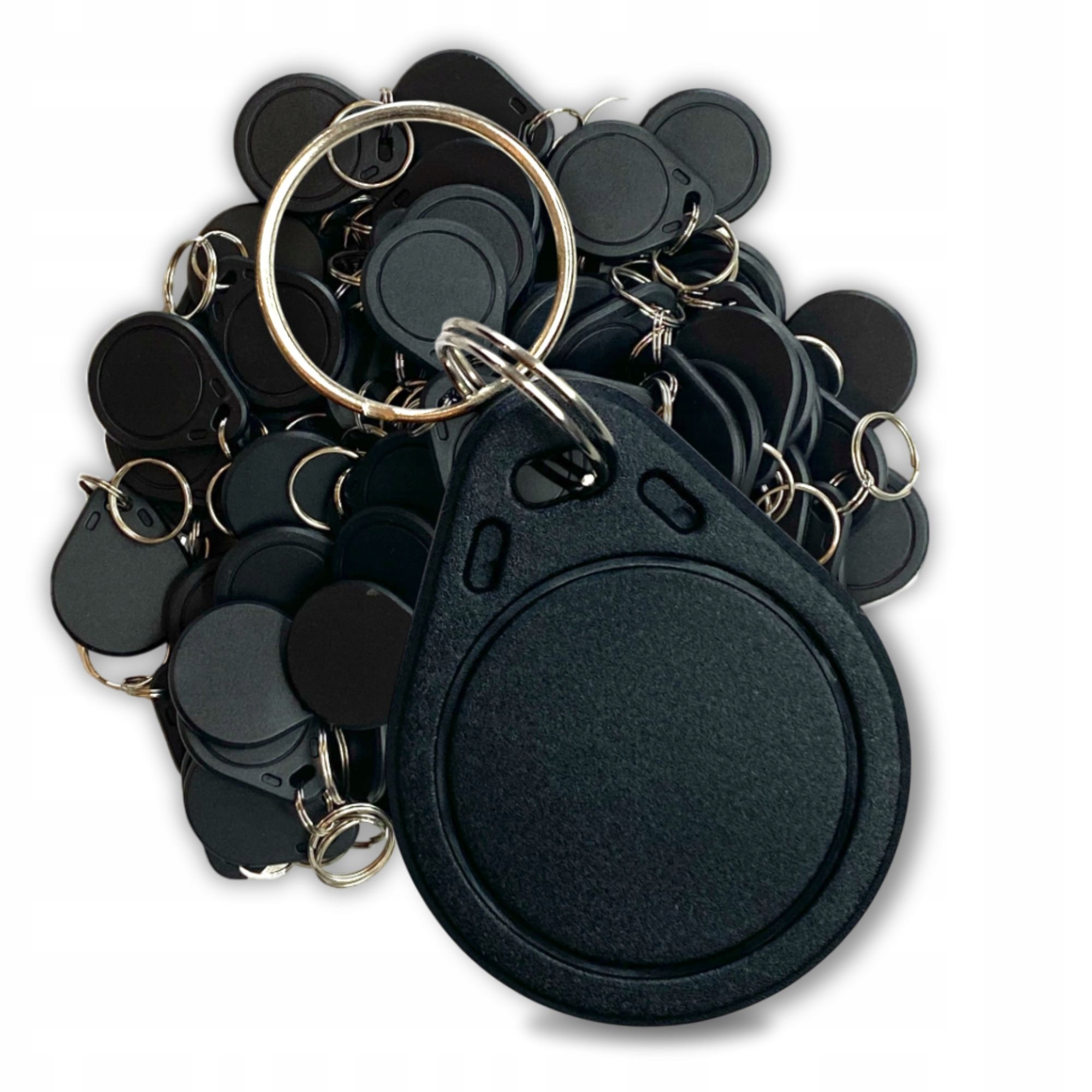 Sada bezkontaktních Rfid klíčenek 13,56MHz Mifare Mia MFB1 Black 100 ks