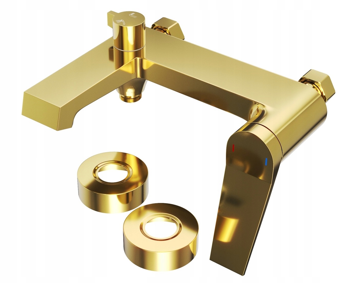 Vaňová A Sprchová Batéria, Mosadzný Kúpeľňový Kohútik Selva Zlatý