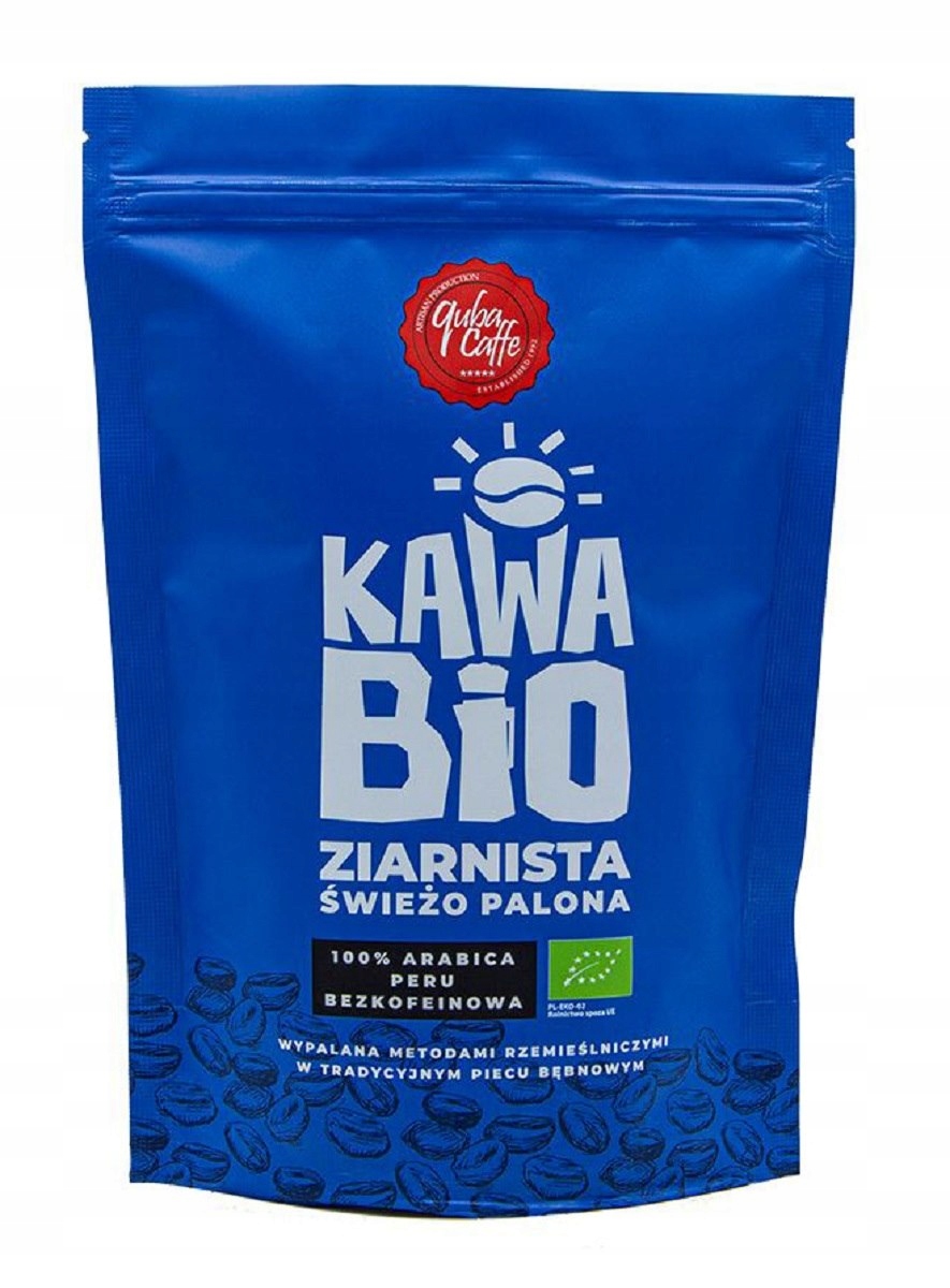 Levně Káva zrnková, bez kofeinu, arabica 100 % bio, 250 g quba caffe
