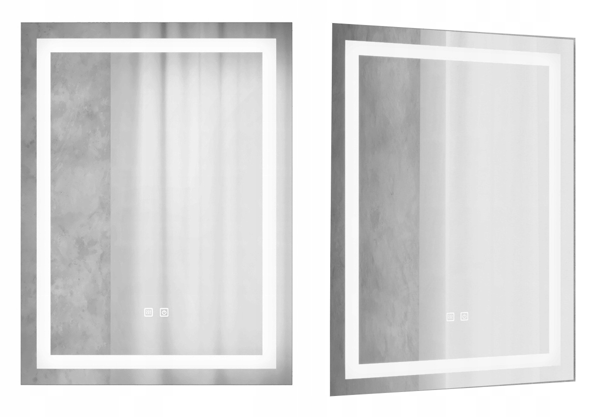 Obdélníkové podsvícené zrcadlo Vela 60x80, energeticky úsporné Led