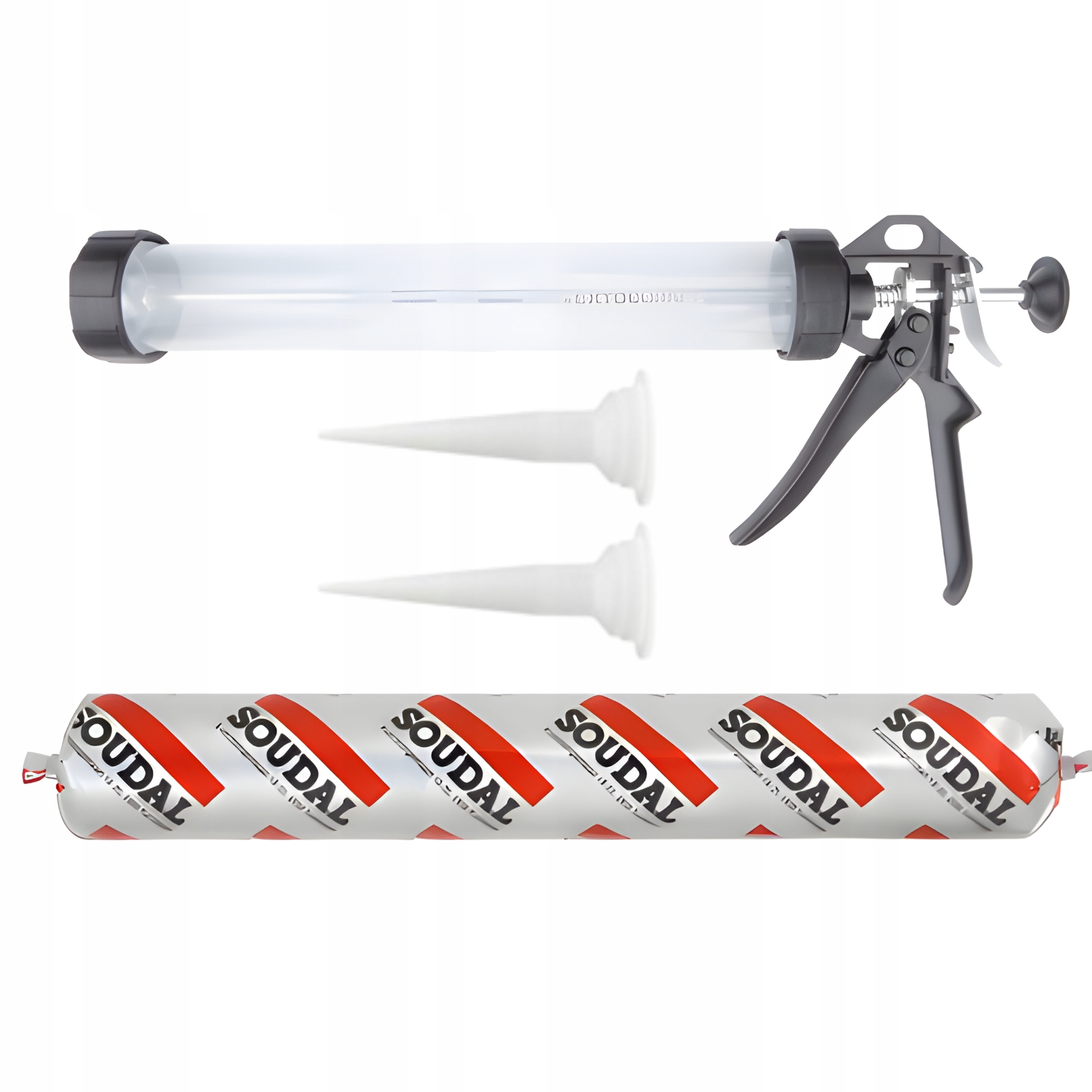 Soudal Membrana Soudatight Zewnętrzna 600ML Wyciskacz TUBOWY+2 Końcówki