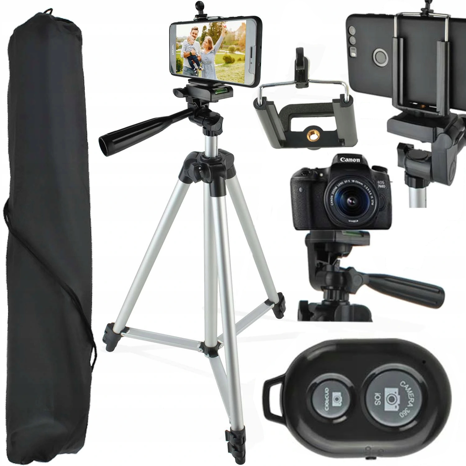 STATYW TRIPOD DO APARATU FOTO KAMERY TELEFONU 1/4