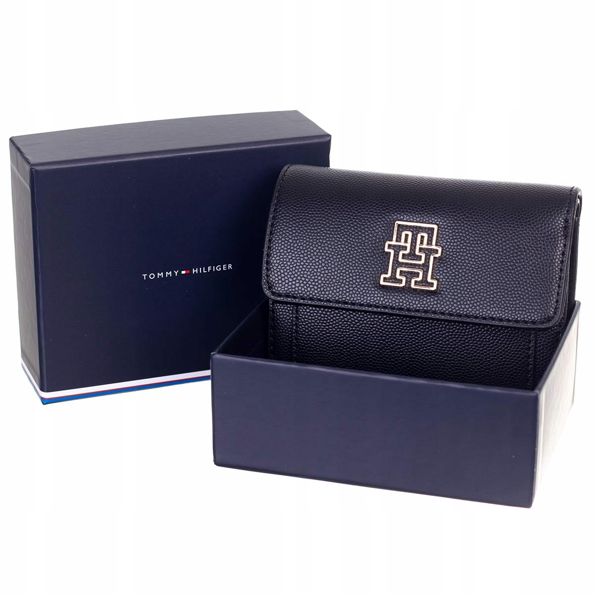 Tommy Hilfiger Dámská Peněženka Th Timeless Med Flap W Bill, Černá