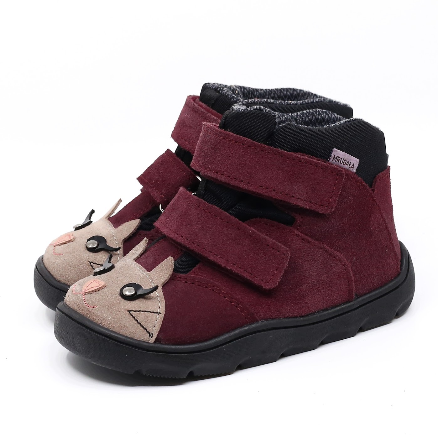 Mrugała trzewiki przejściowe barefoot Neko kitty plum 6124/6-55 23