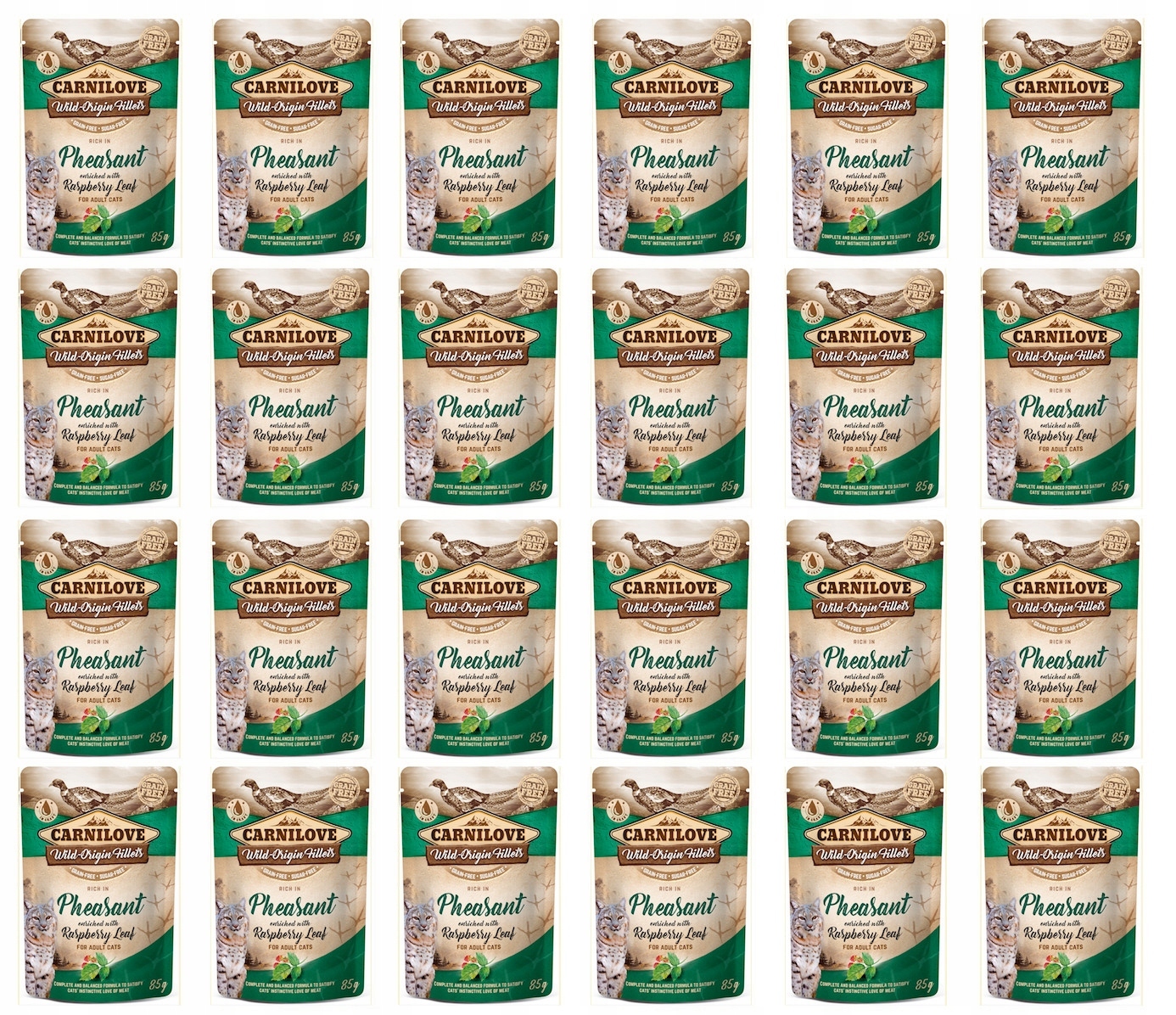 Levně Carnilove Cat Pouch Bažant a listy maliny Pheasant Svařovací 24ks pro kočky