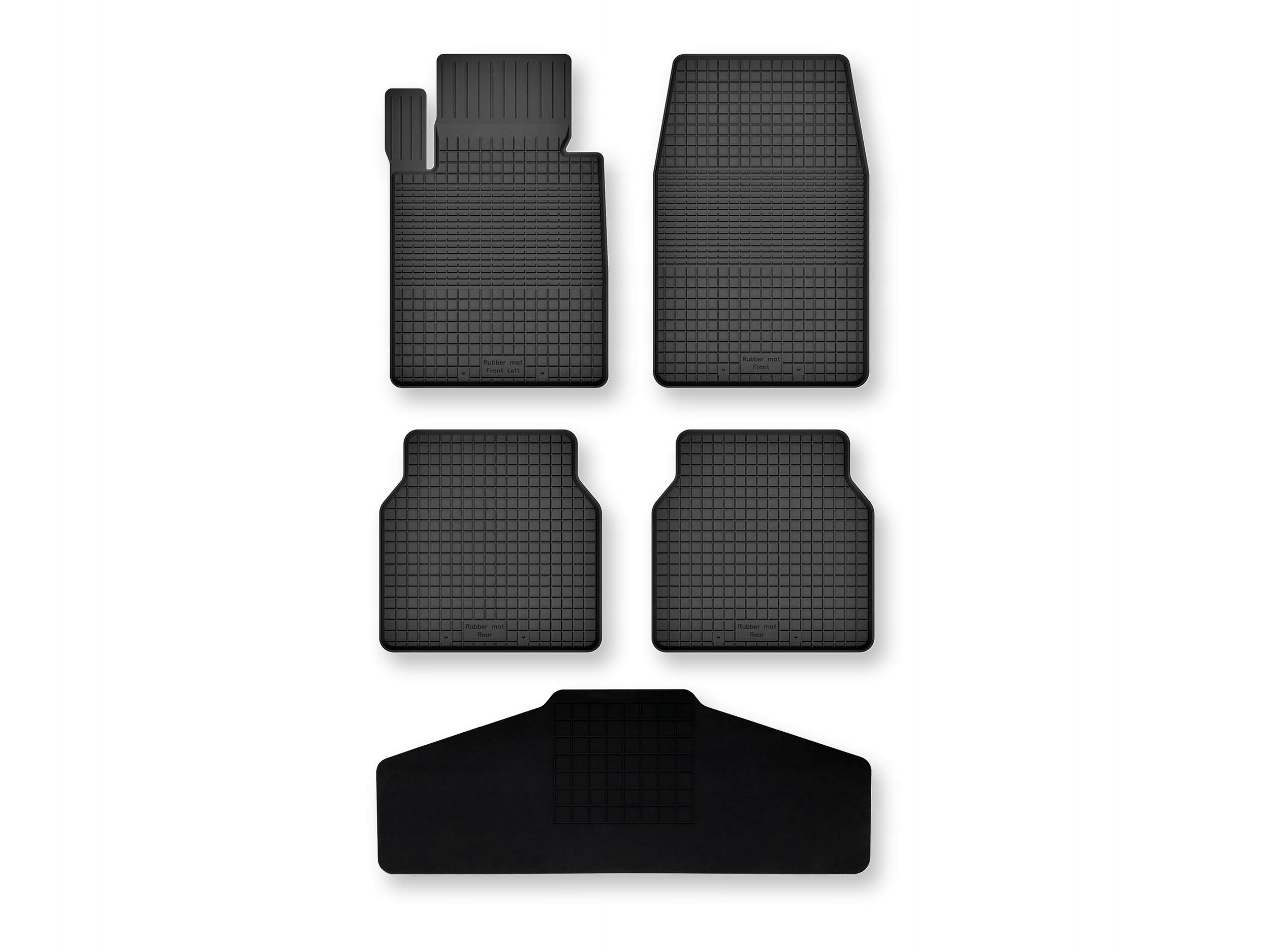Dywaniki gumowe korytkowe Cadillac Srx 2004-2010 komplet 5 szt. z tunelem
