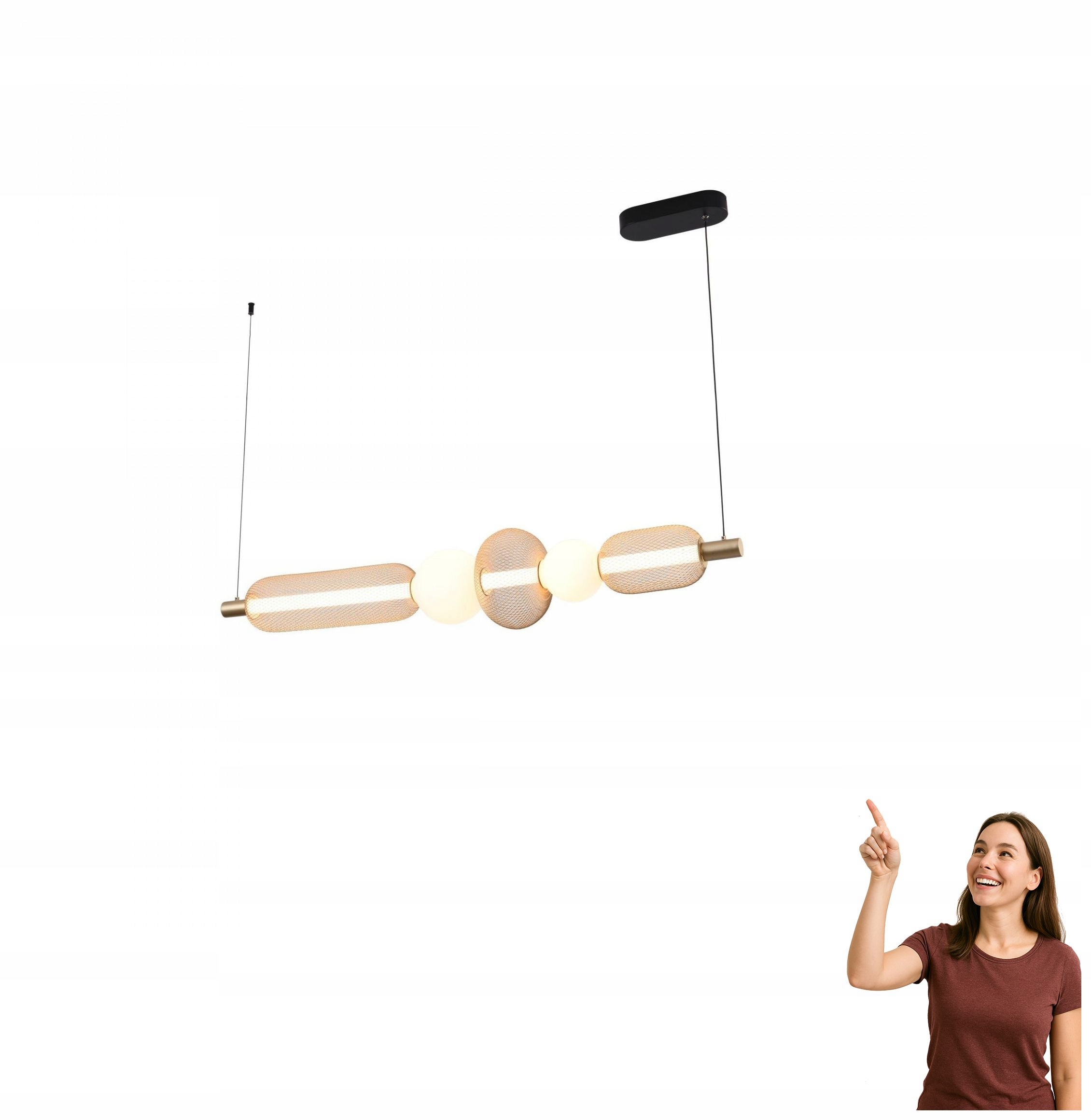 Led závesná lampa 27W Saar MD2596-5B-3BGT Zuma Line