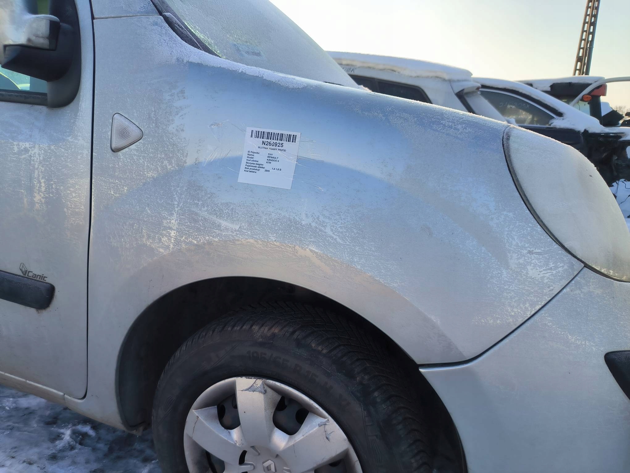 fender right front TEB64 RENAULT KANGOO II