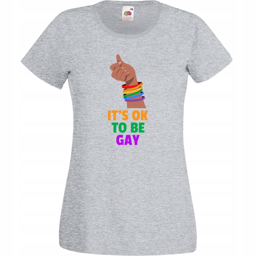 

Koszulka its ok to be gay Lgbt XL szara
