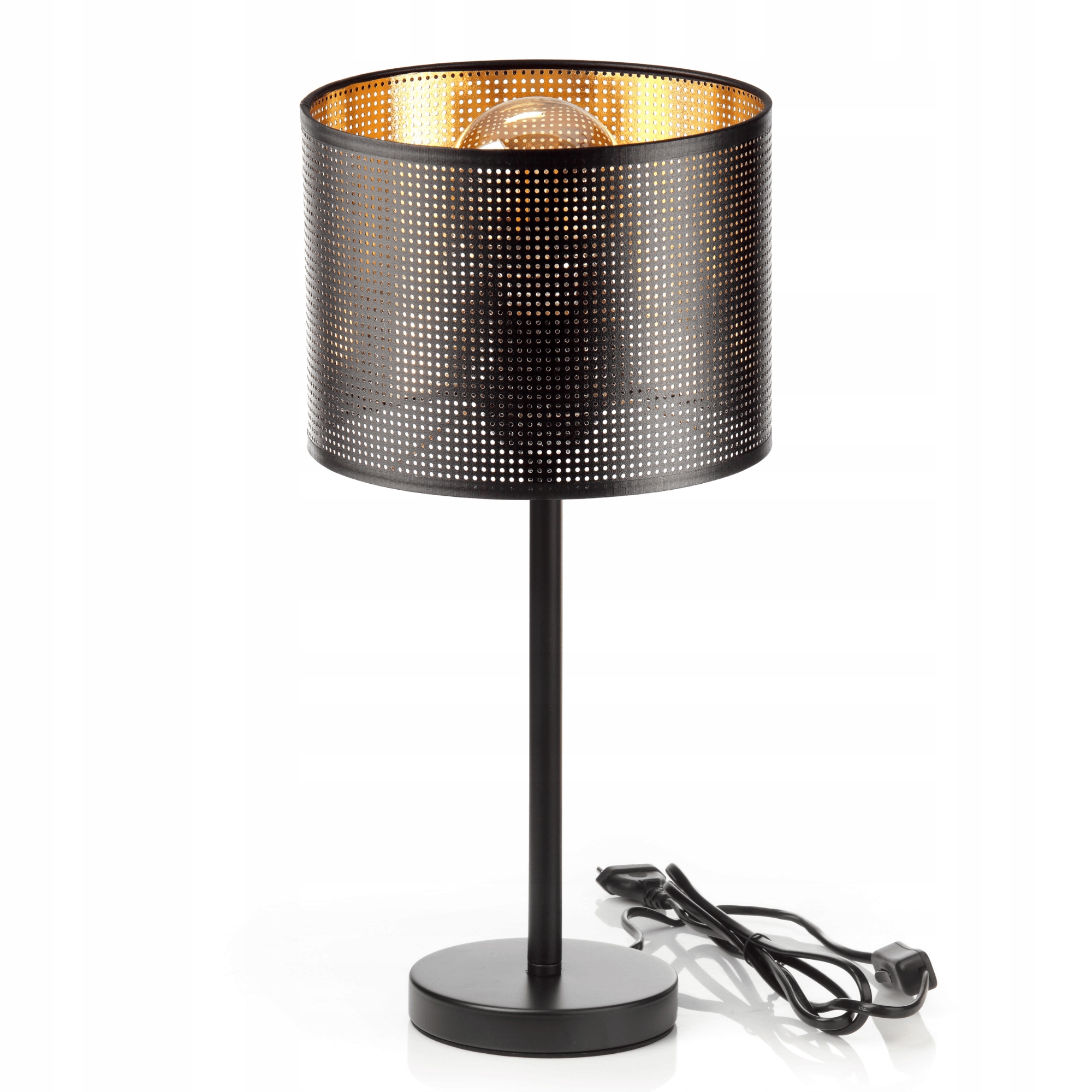 Noční Lampa Se Stínítkem A Dírkou Do Kanceláře, Zlatá, Vysoká Led Lampička