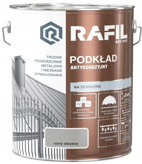 Rafil Protikorozní Šedý Okenní Podklad 10 L