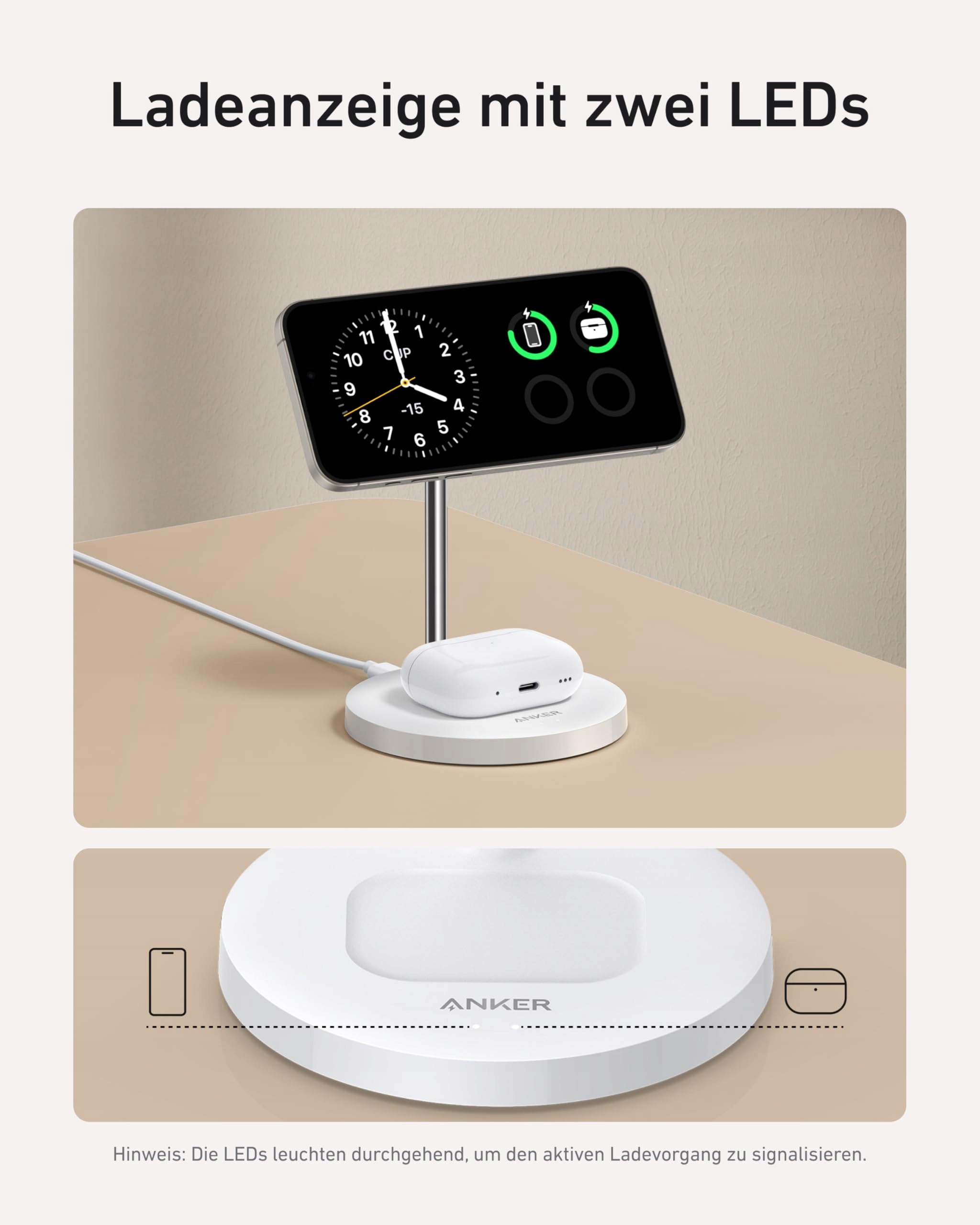Anker MagGo Magsafe ładowarka 15 W, kompatybilna z indukcyjną Stacją — miniatura 5