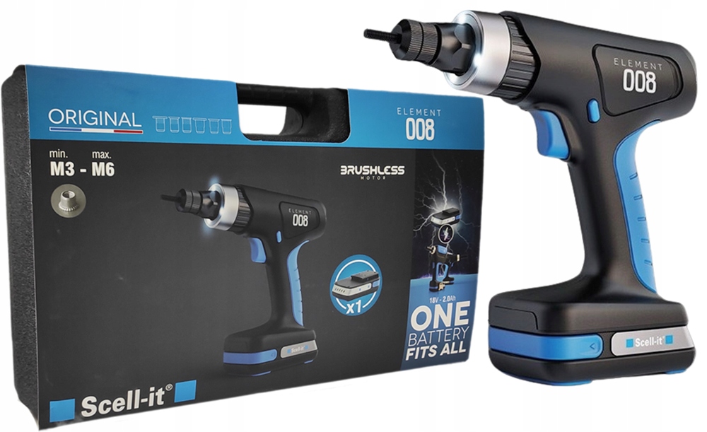 

Nitownica do nitonakrętek aku M3-M6 Scell-it E-008