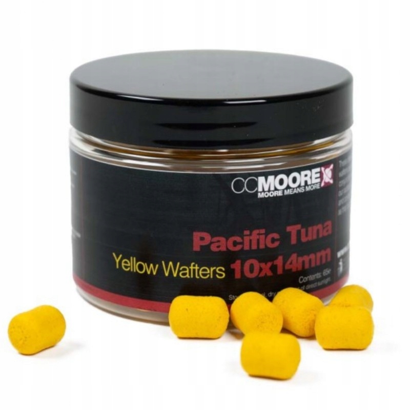 Kulki CC Moore Pacific Tuna Yellow Dumbell Wafters 10x14mm