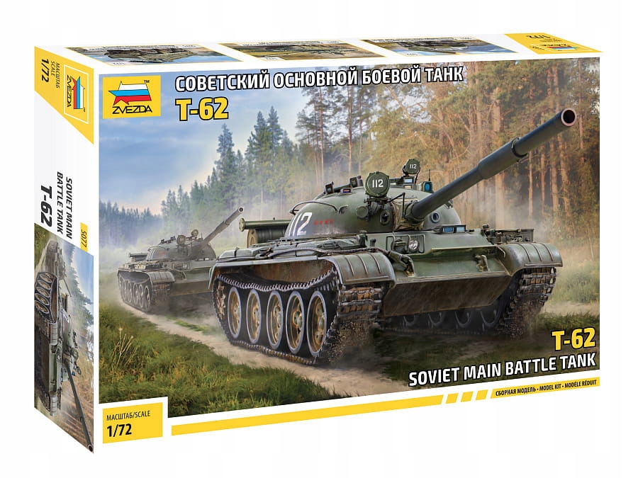 T-62 Sovětský hlavní bojový tank 1:72 Zvezda 5077