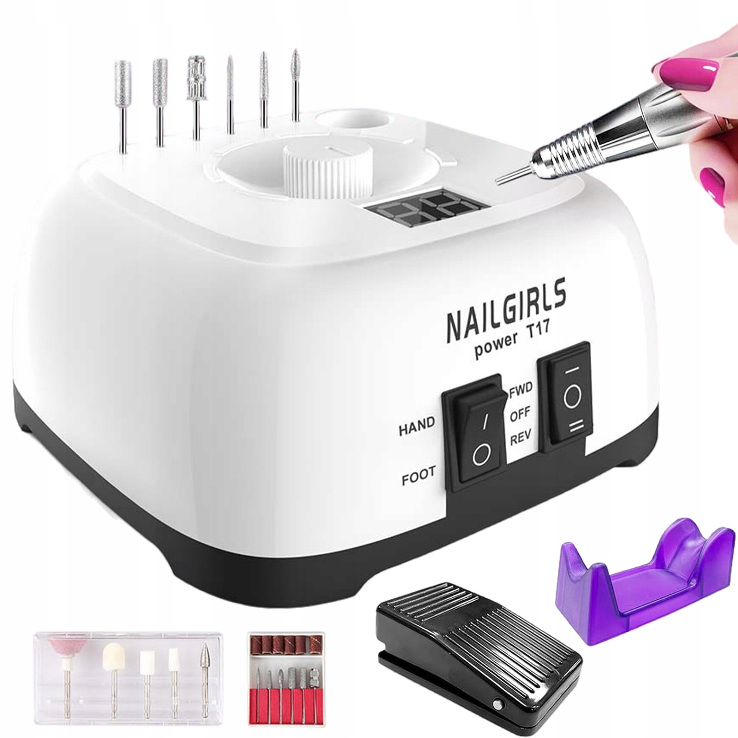 Silná Bruska Na Nehty Manikúra Pedikúra Profesionální Frézy