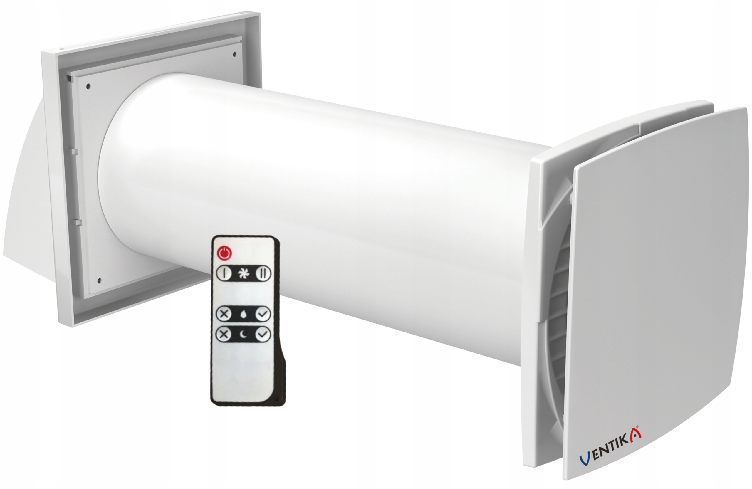 REKUPERATOR ŚCIENNY VENTIKA SOLO+ ŚR. 100 mm PILOT CZUJNIK WILGOCI WTYCZKA Kod producenta 6922970891416