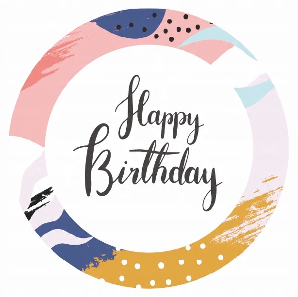 

naklejki dekoracyjne urodzinowe Birthday 5cm 10szt