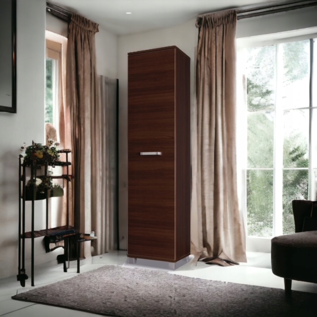 M1 Szafa Wąska z Półkami 50 cm, Bieliźniarka WENGE Słupek Regał Kolekcja M1