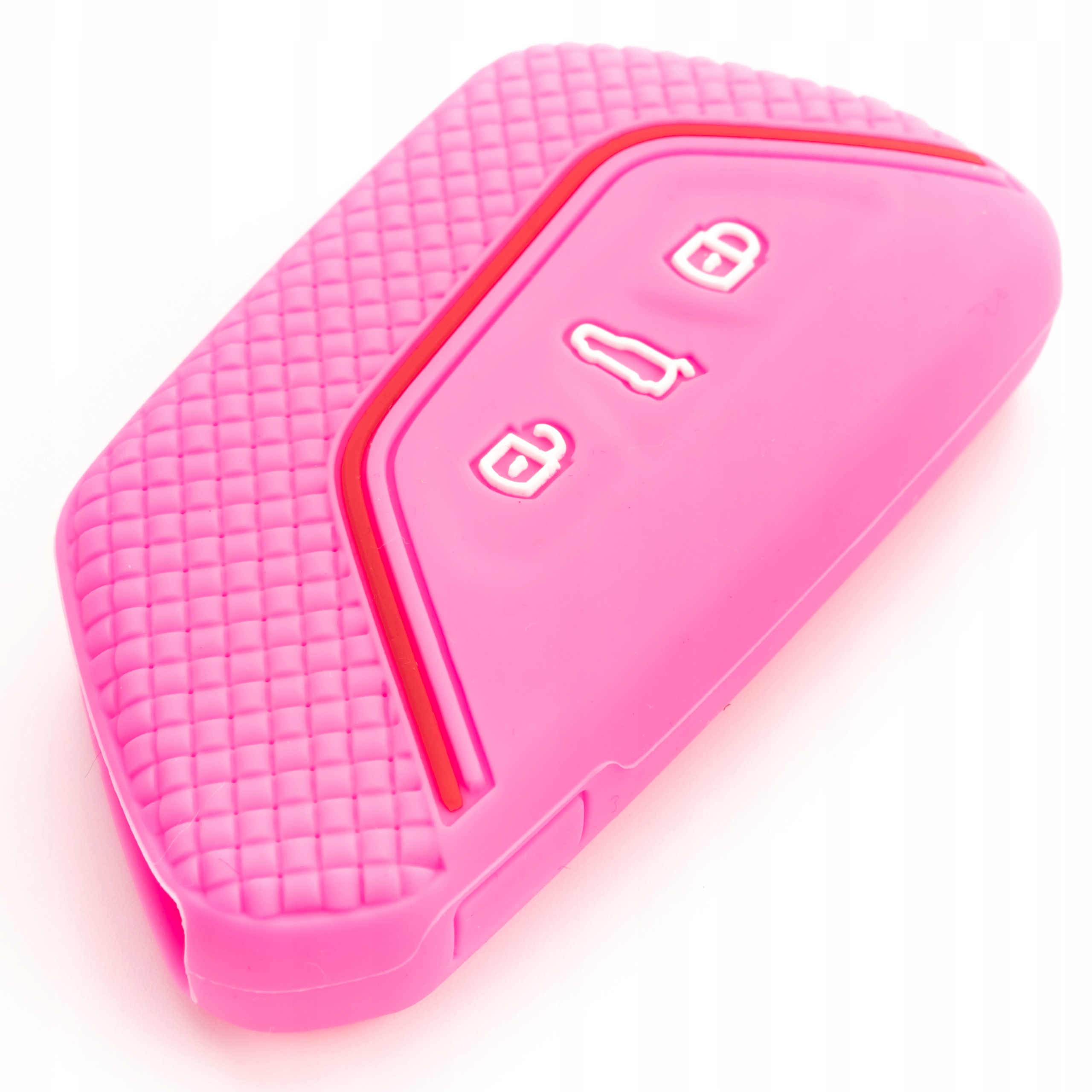 Zdjęcie AWparts ETUI NA KLUCZYK RÓŻOWO-CZERWONE DO VW GOLF 8 LEON OCTAVIA V