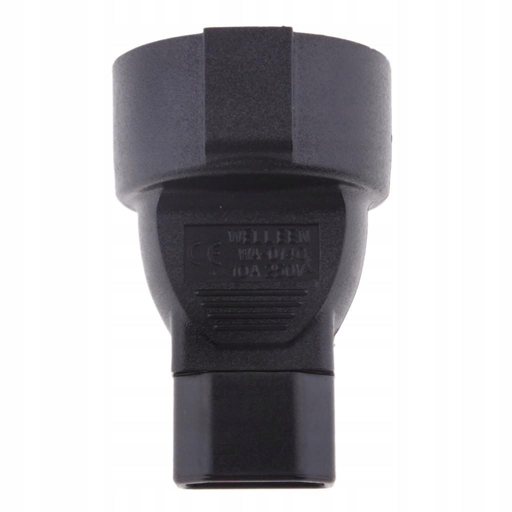 Przedłużacz zasilania Czarny Model konwerter wtyczek c14 do ue