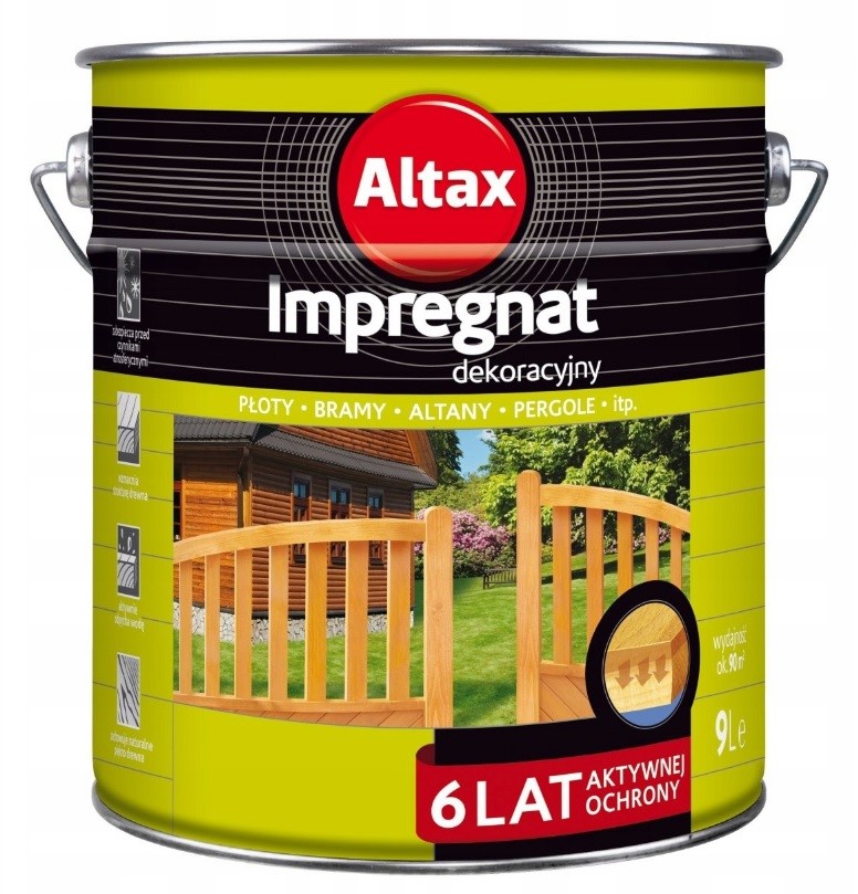 Altax Impregnat Dekoracyjny Do Drewna Pinia 9l