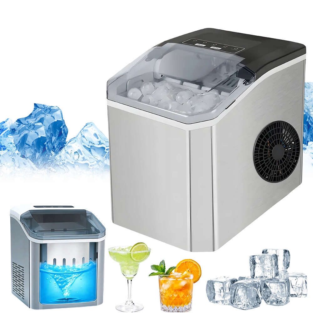 Výrobník Ľadu 1,3 L 130 W Rychlá Tichá Rychlá Strojček Na Kocky Lopatkka