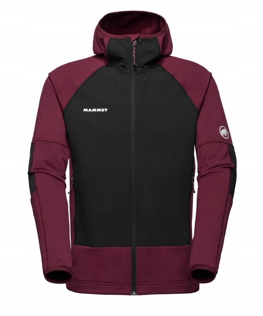 Mammut Massone ML Hooded bluza męska z kapturem softshelowe wstawki M