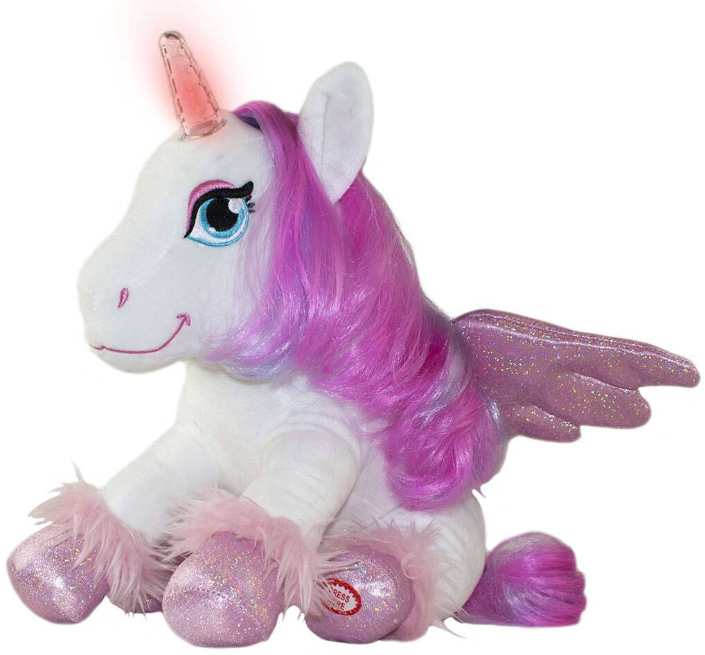 DUŻY JEDNOROŻEC LILY interaktywny konik maskotka ŚWIECĄCY RUCHOME SKRZYDŁA Rodzaj pluszaki interaktywne