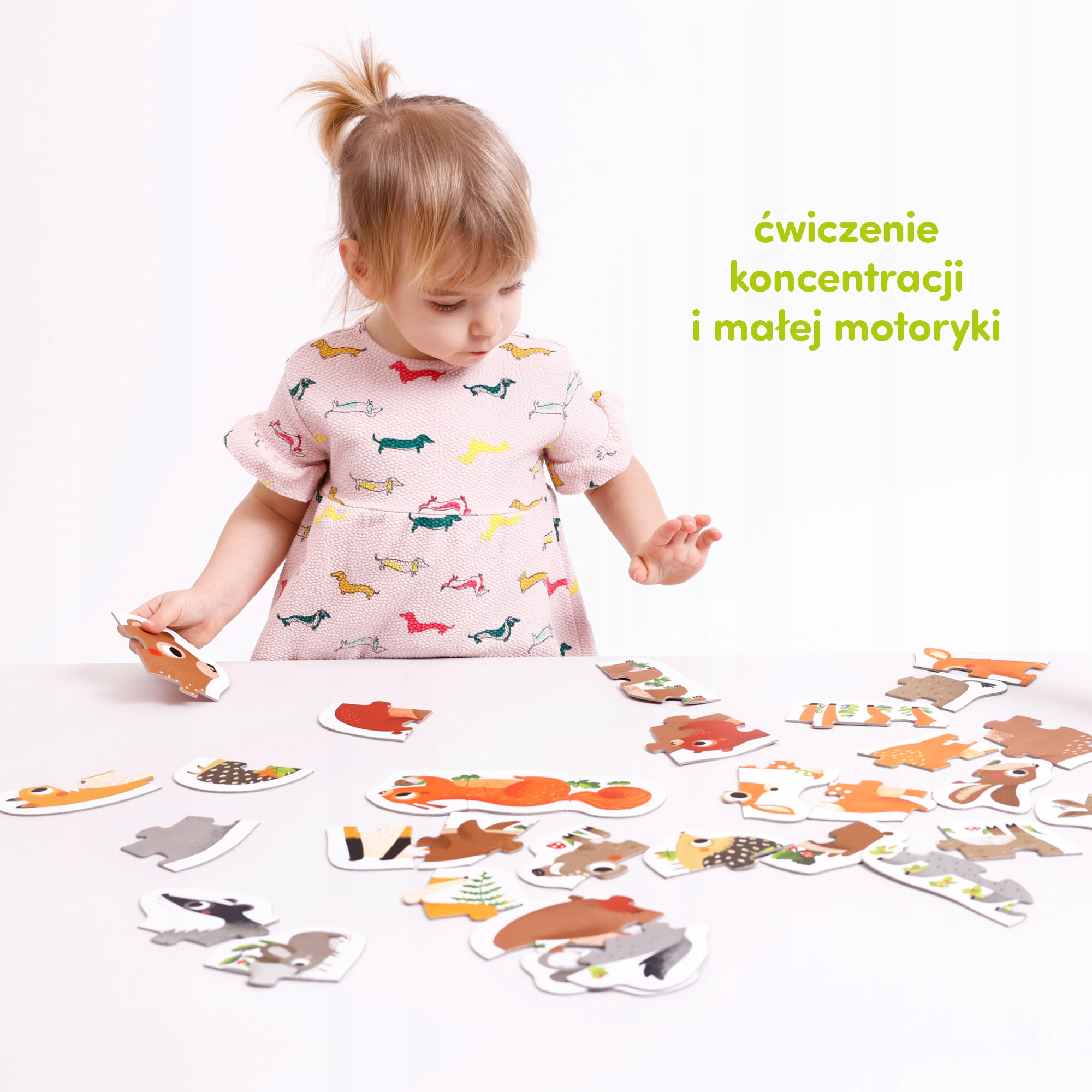 CzuCzu ZWIERZĄTKA W LESIE puzzle progresywne 2+ Kolekcja CzuCzu Puzzle progresywne