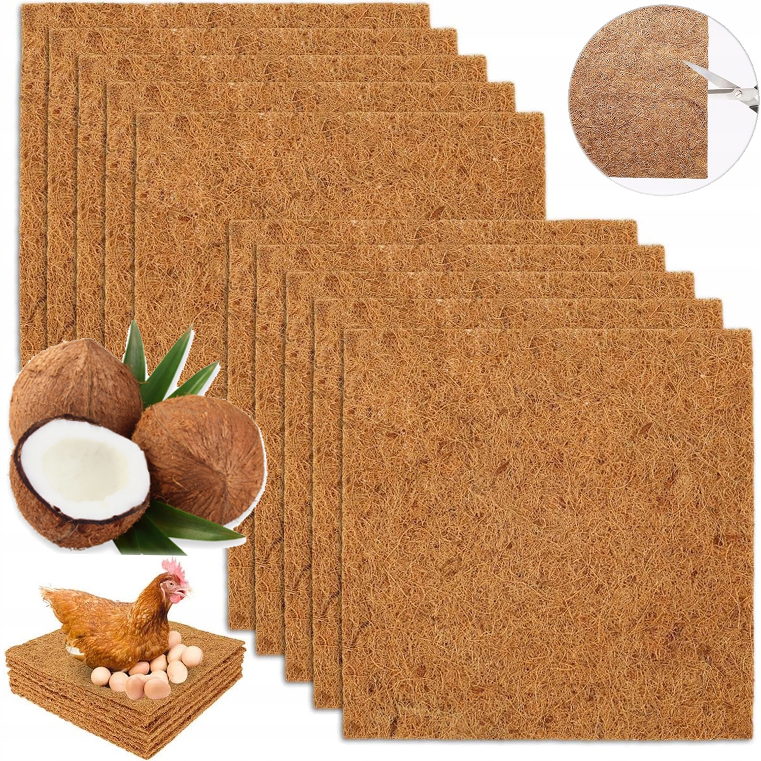 Levně Kokosová Podložka Diy, Škrabadlo, Podklad Do Klece, Záchody Pro Králíka Kočky 30*30