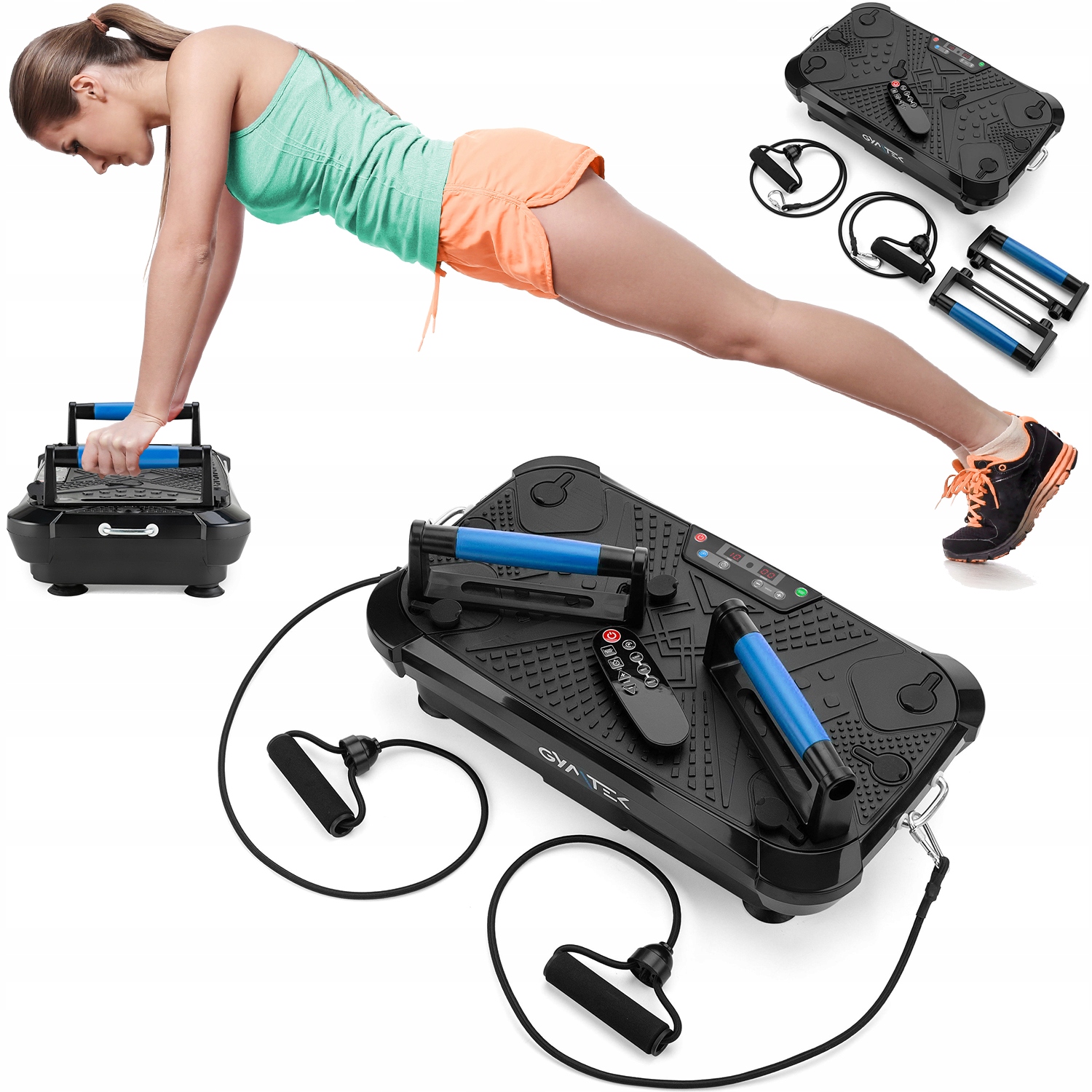 PLATFORMA WIBRACYJNA WIBRUJĄCA TRENINGOWA MASAŻER FITNESS Z LINKAMI GYMTEK