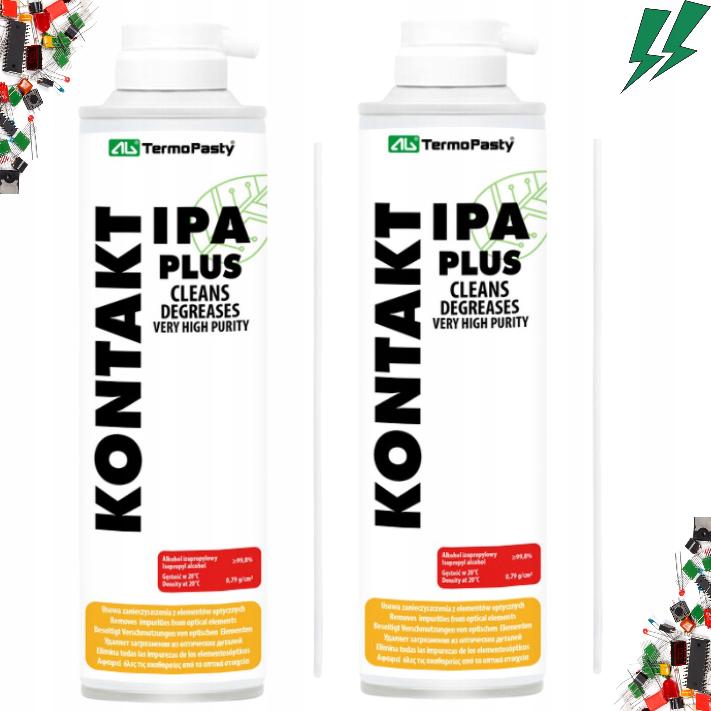 2× Spray do czyszczenia Kontakt IPA PLUS 400ml AG TermoPasty AGT-225