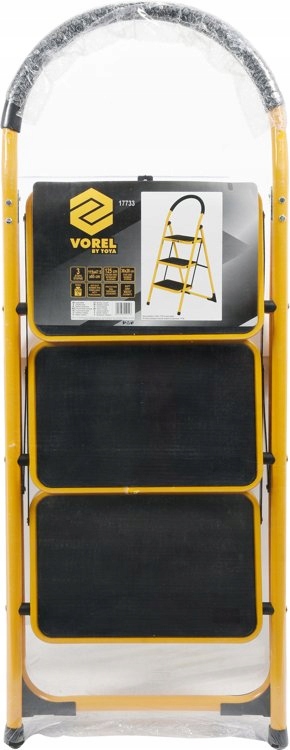 DRABINA ROZKLADANA 3 STOPNIE 115CM ANTYPOSLIZGOWA Maximum Shelf Load 150 kg