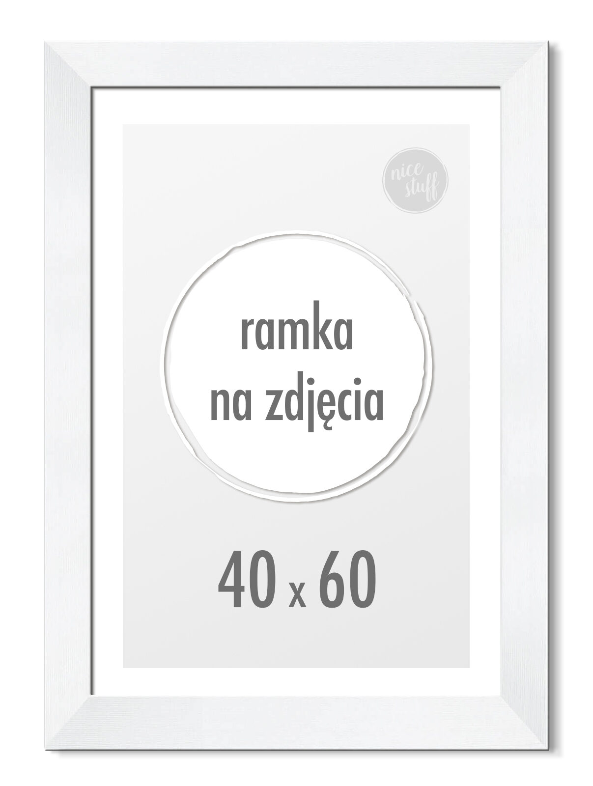 

Ramka na zdjęcia Ramki 40x60 cm 60x40 Biała