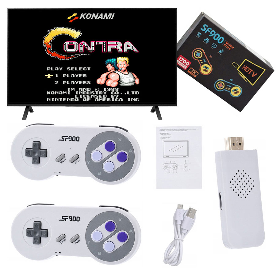 

Bezprzewodowa Konsola Retro Hdmi 2 Pady 900+ Gier