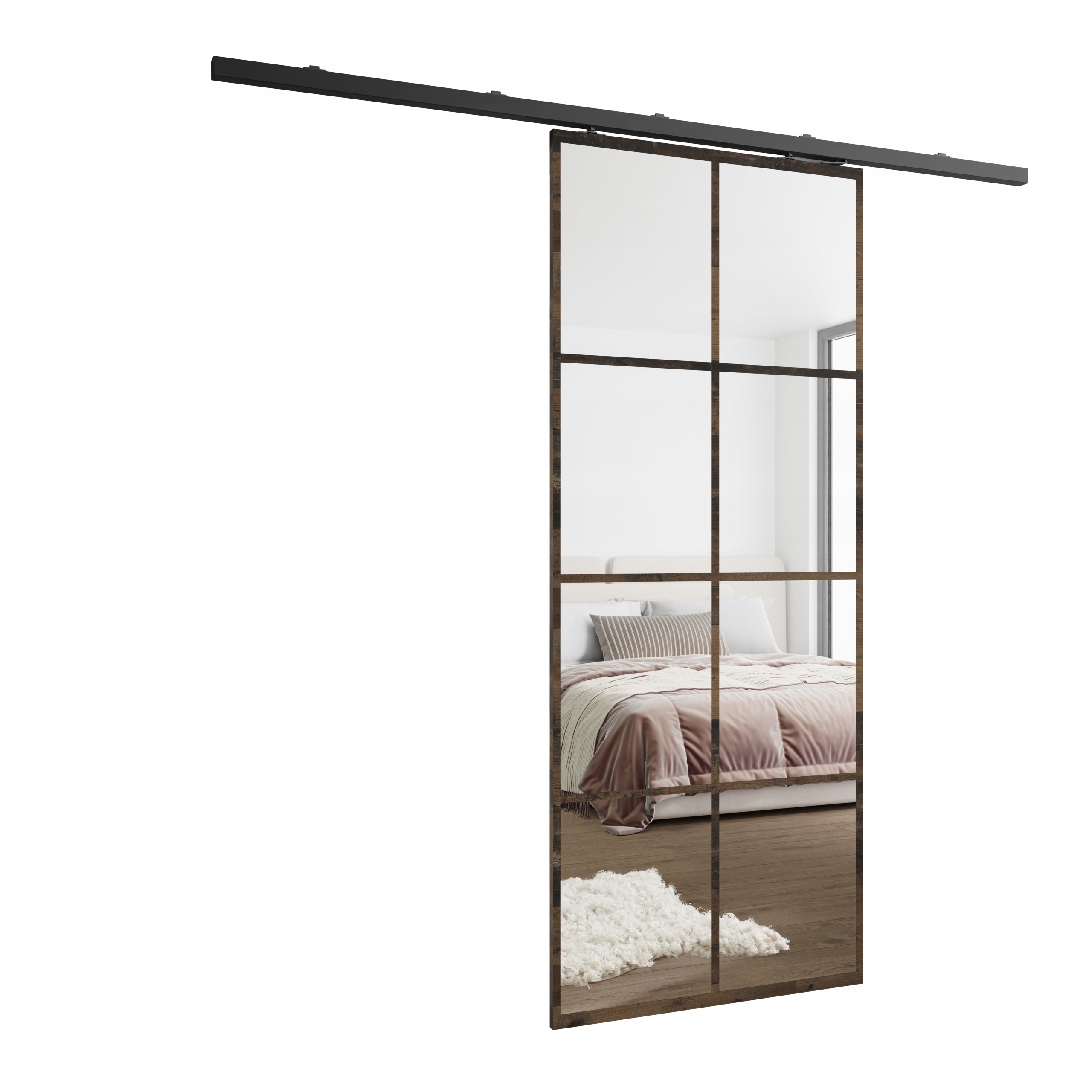 Posuvné nástěnné dveře HS-45 Sofi 70 old style zrcadlo