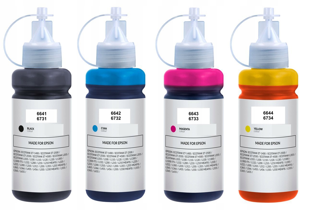 

4x Tusz Epson Its L382 L3070 L3050 L3060 L210 L386