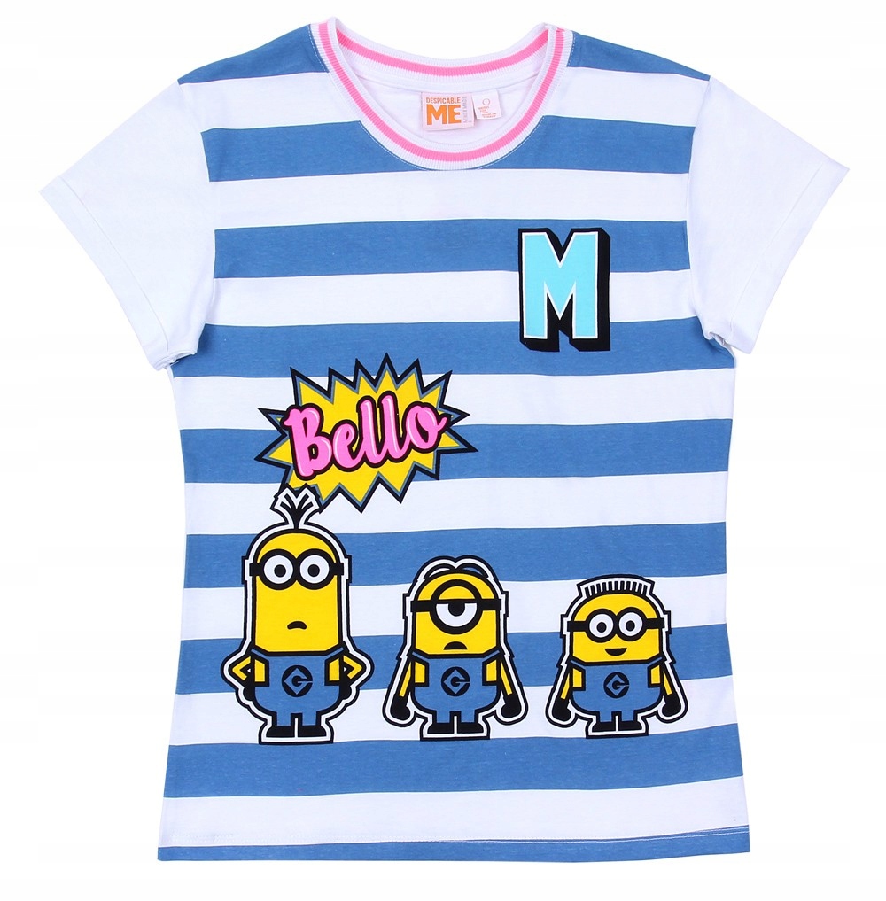 

Biało-niebieska koszulka w paski Minionki Primark