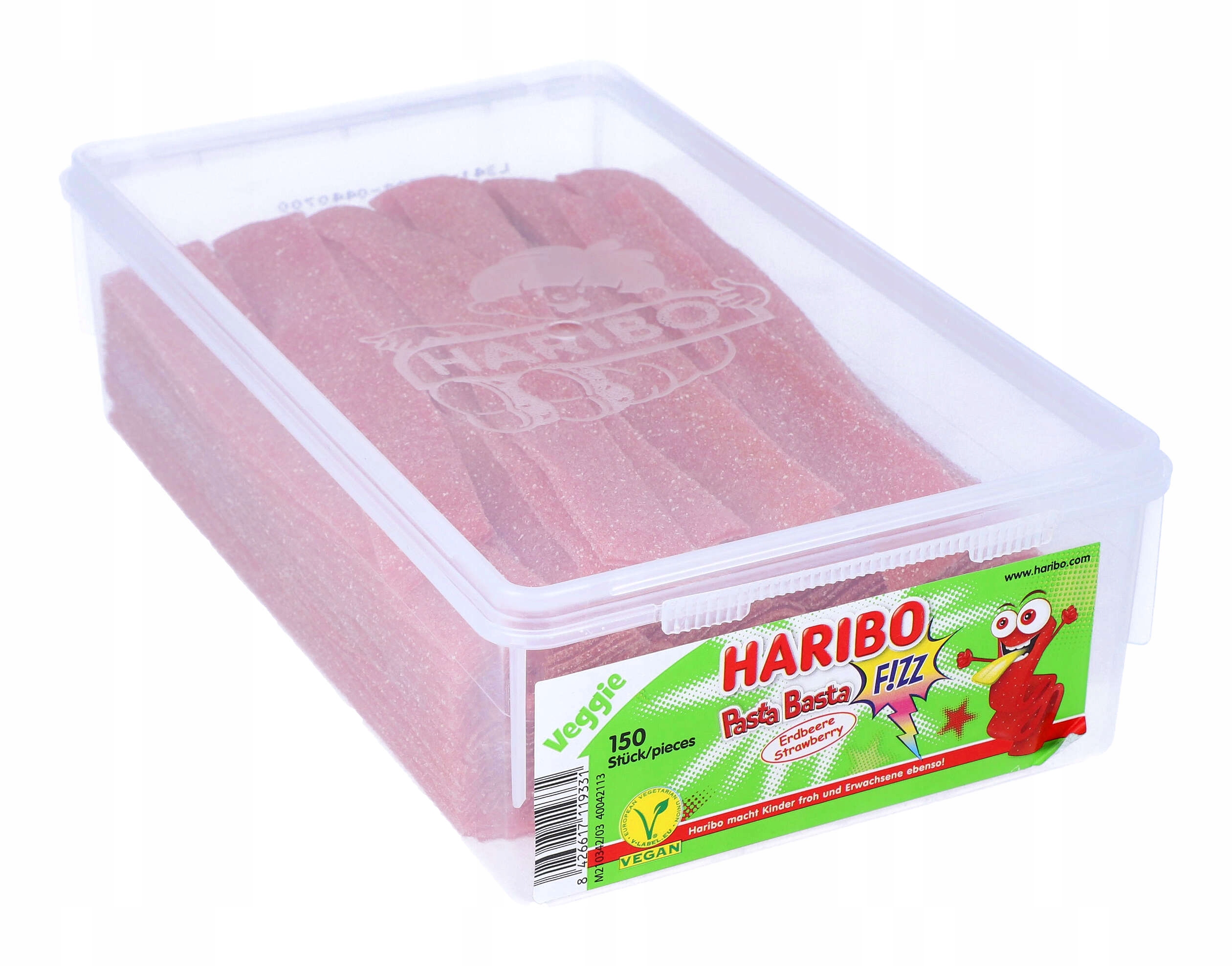 Żelki Owocowe Paski HARIBO Truskawkowe 150szt DE Cechy dodatkowe brak