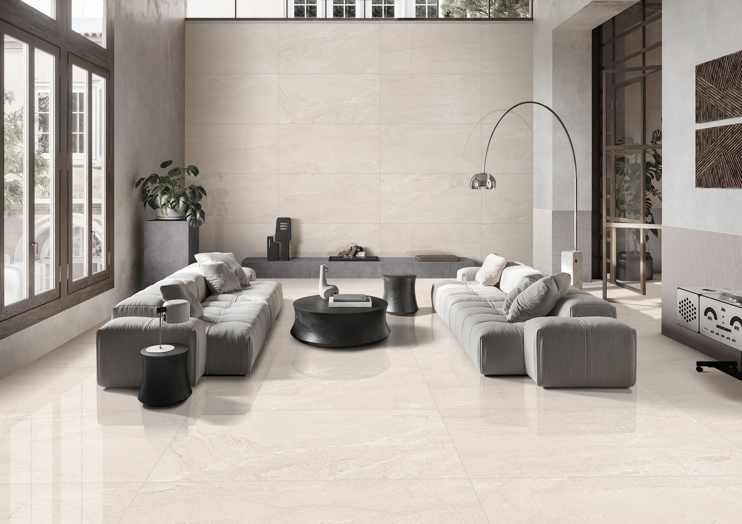 PŁYTKI PODŁOGOWE ŁAZIENKOWE GRES KAMIEŃ HOMES IVORY 60X120 POŁYSK Typ gres