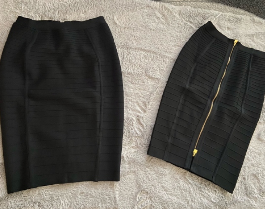 SPÓDNICA MIDI BANDAŻOWA PROSTA OBCISŁA DOPASOWANA Marka inna