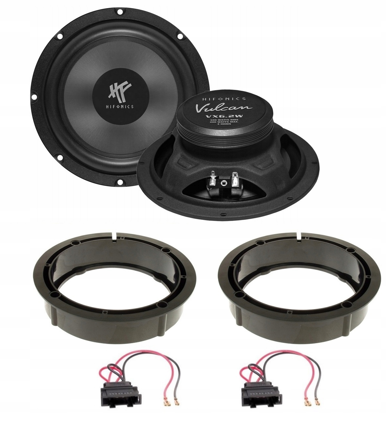 Basové reproduktory HiFonics VX6.2W 165 mm Vw Golf Jetta Tiguan Touran Scirocco