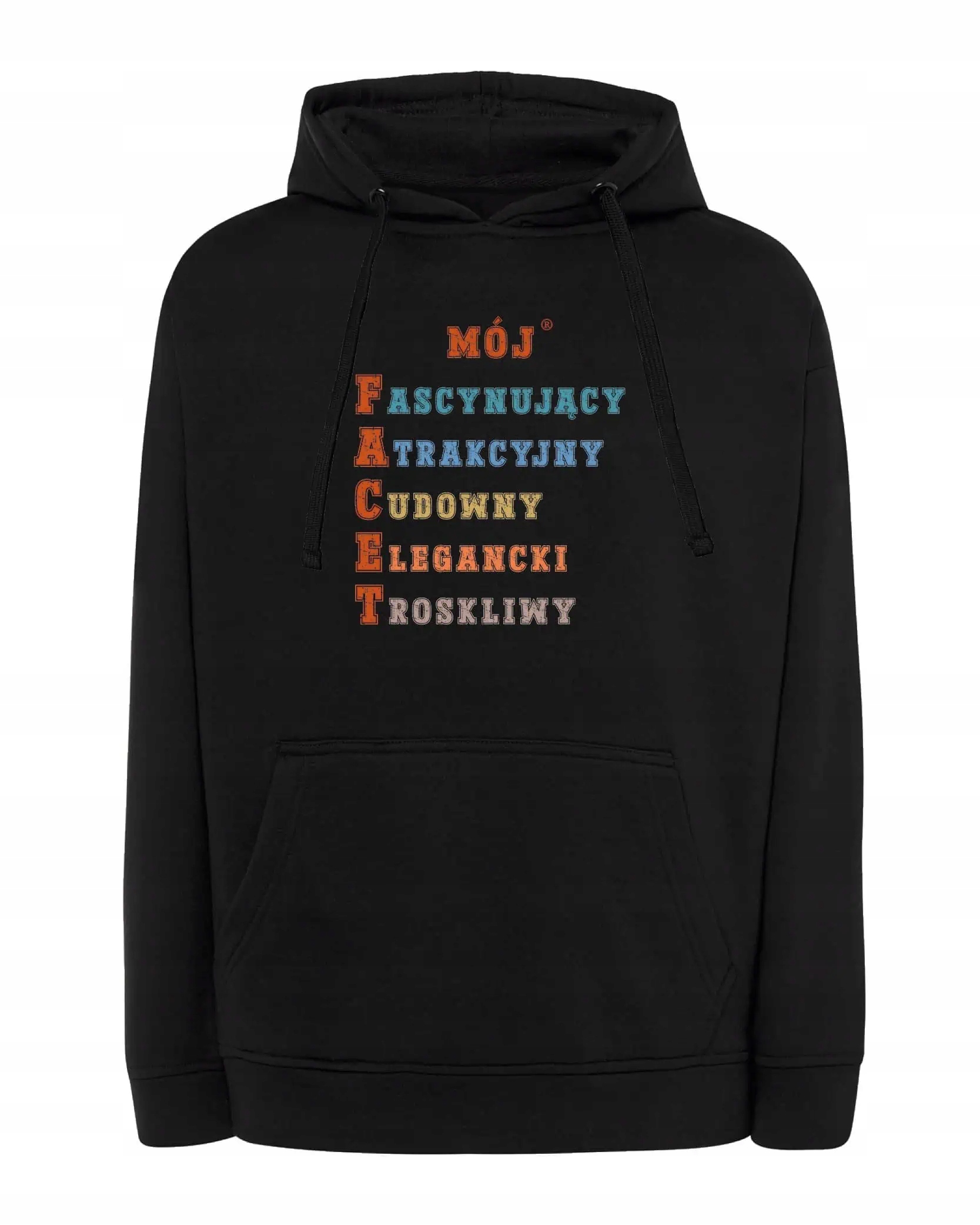 Mikina s kapucí Den kluka Vlastnosti chlapa Dárek Černá M