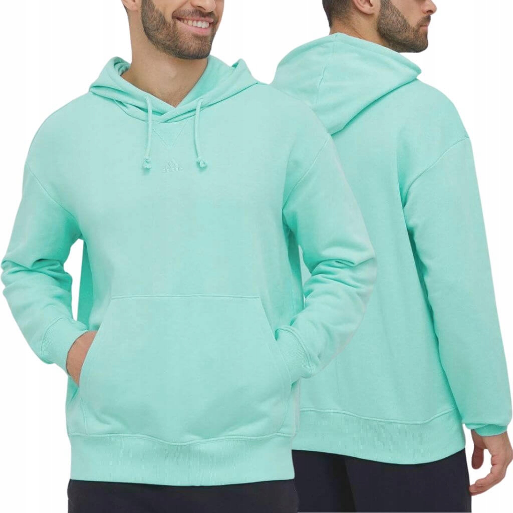Męska bluza z kapturem Adidas sportowa treningowa kangurka luźna miękka L